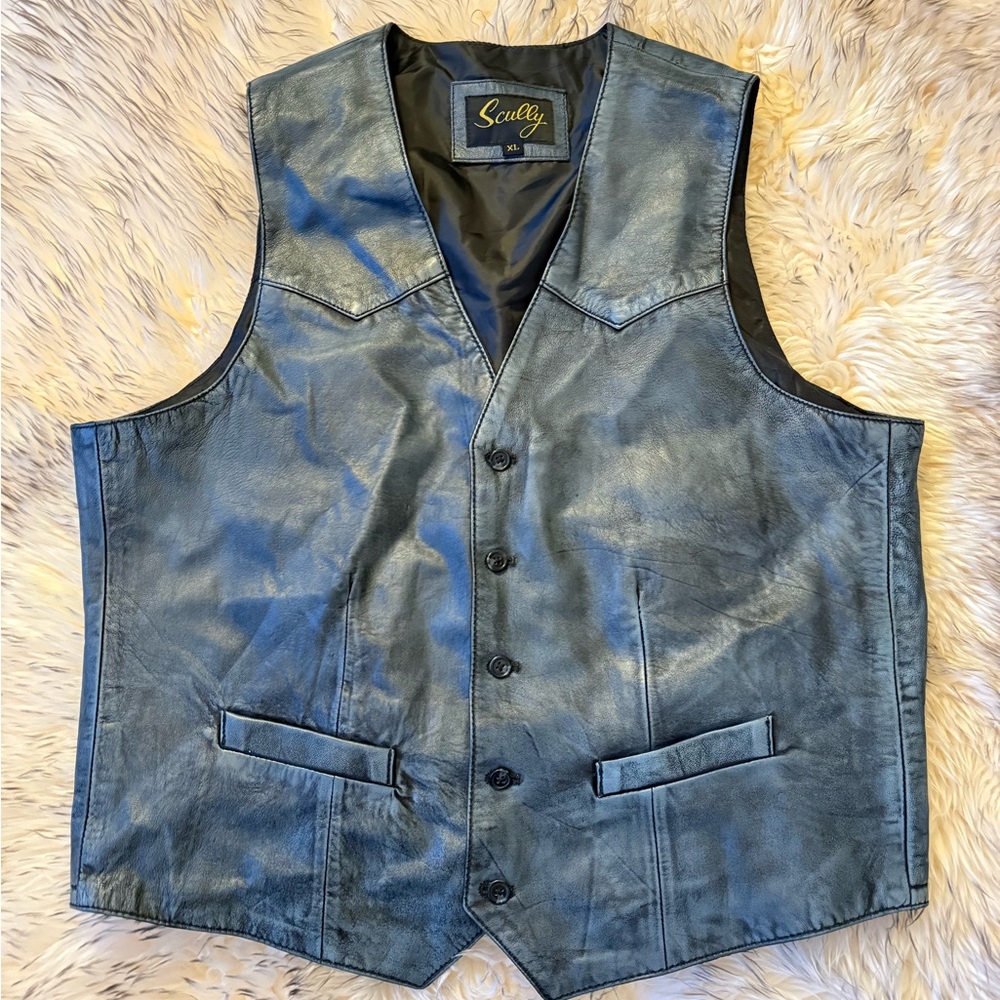 Scully Genuine Leather Western 🐴Vest Black Size XL